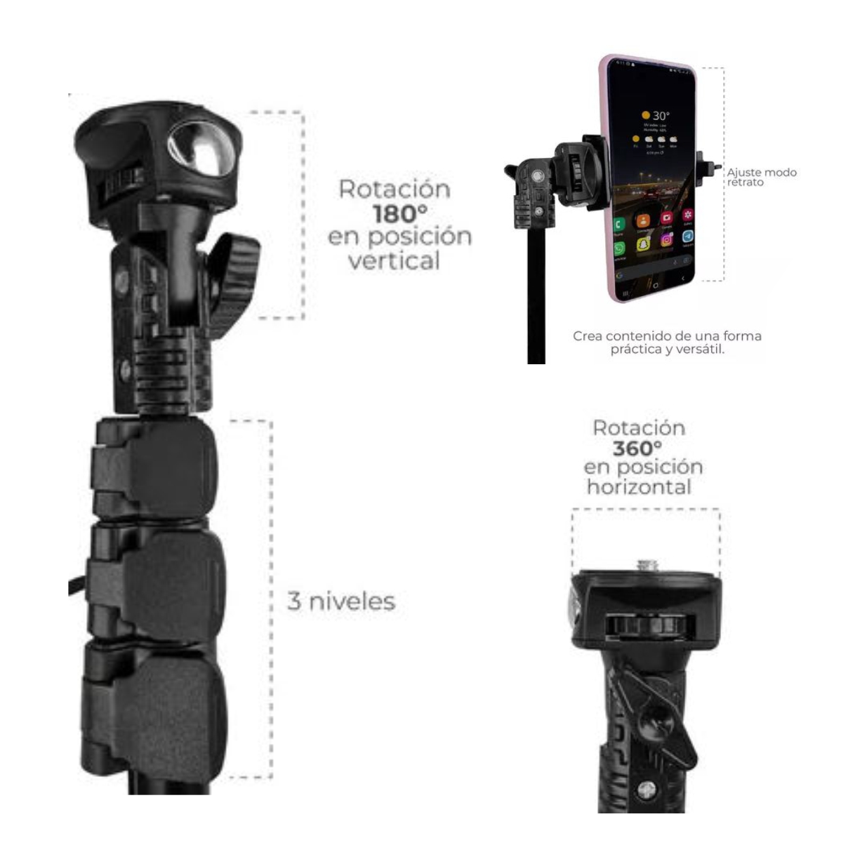 Miniatura 6 de Palo de Selfie Monopod YT1288 mas Contro